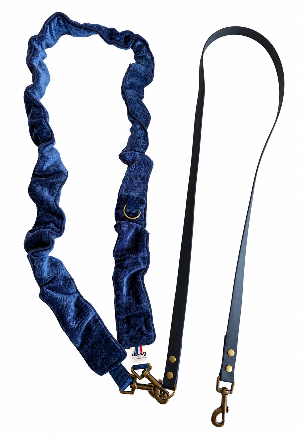 LAISSE MULTI-POSITIONS FROUFROUS VELOURS BLEU