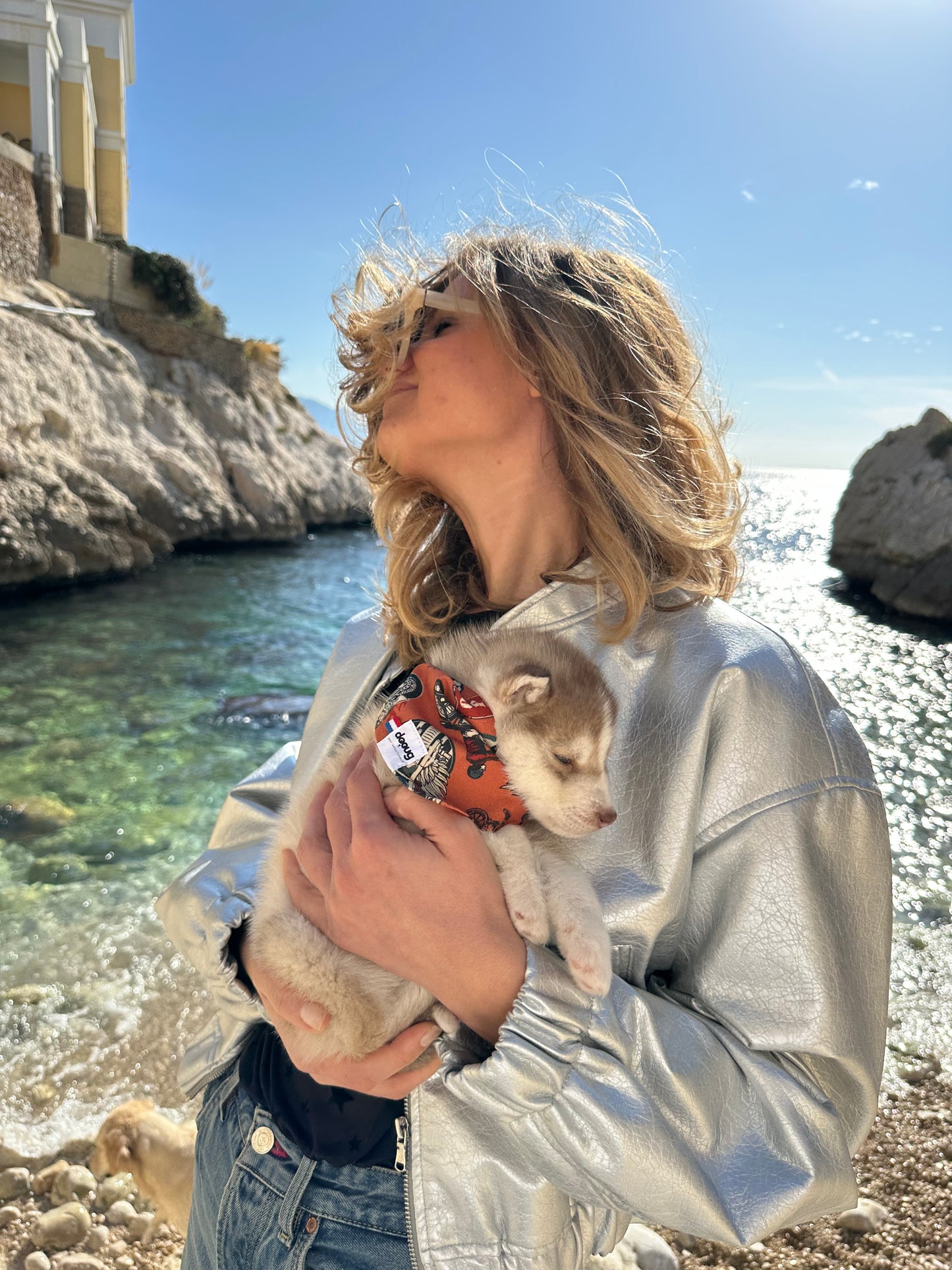 Bandana pour chien personnalisable LE MOTARD