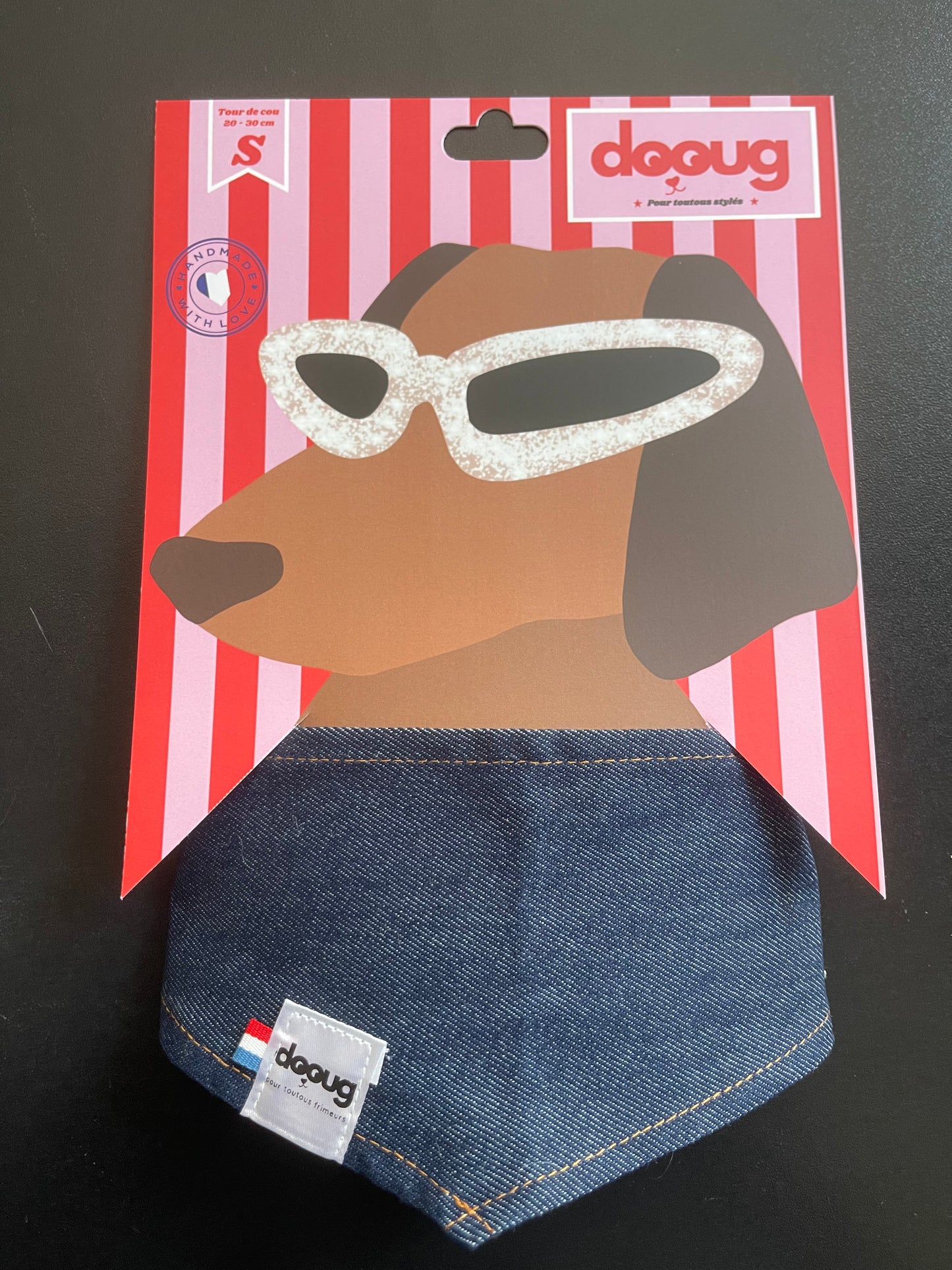 Bandana pour chien personnalisable JEAN BRUT