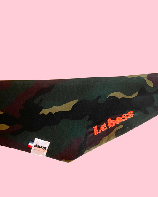 Bandana pour chien à message LE BOSS