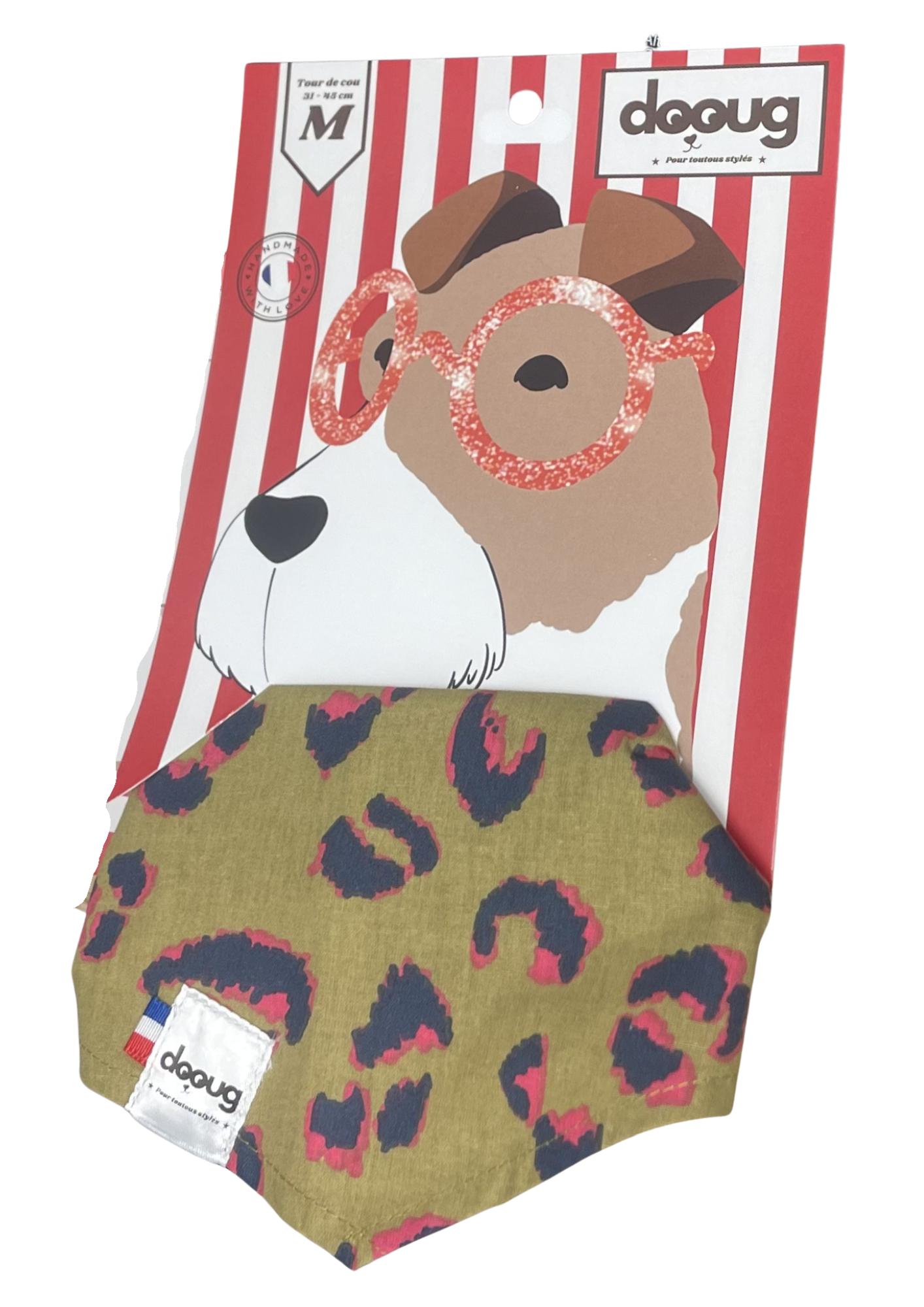Bandana pour chien LÉOPARD KAKI
