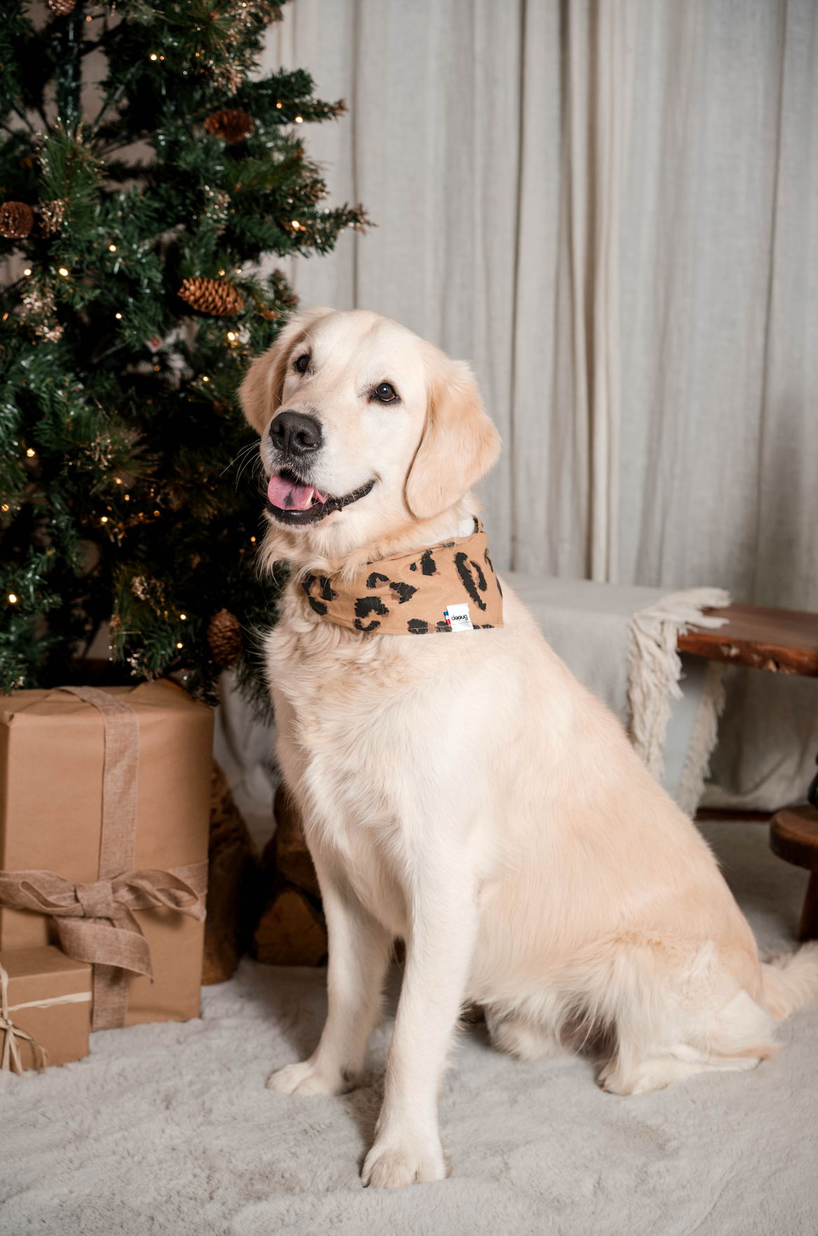 Bandana pour chien personnalisable LEOPARD