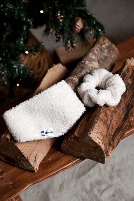 LE CHOUCHOU SCRUNCHIE BOUCLETTE ECRU