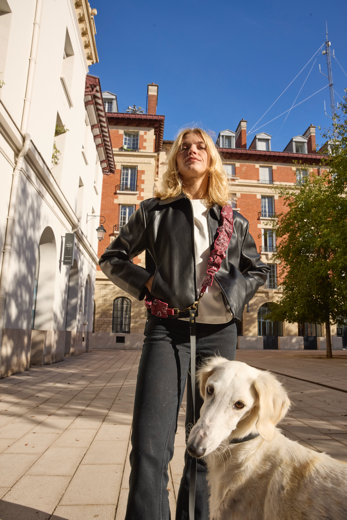 LAISSE MULTI-POSITIONS IMPRIMÉ BANDANA BORDEAUX