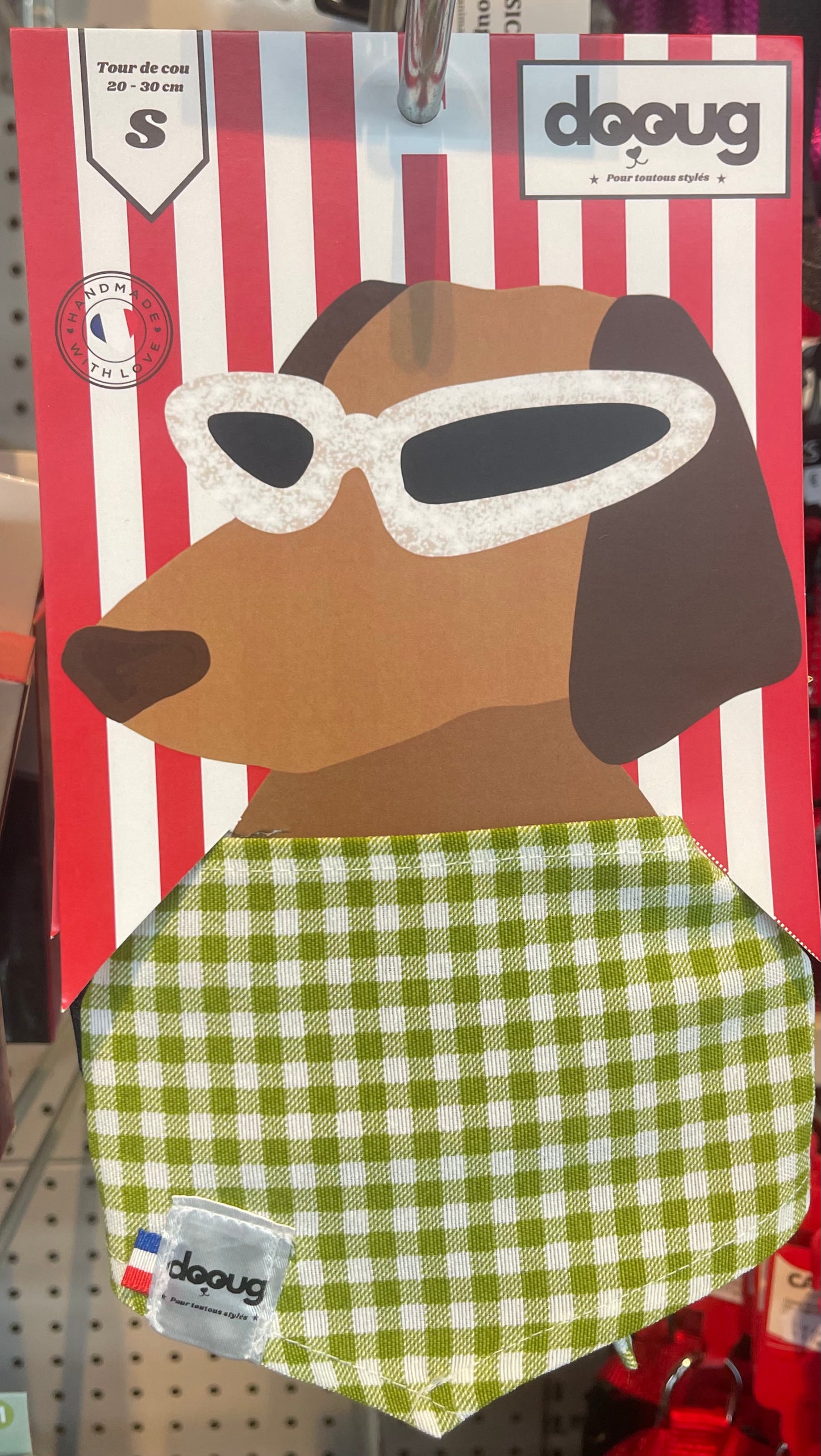 Bandana pour chien VICHY VERT