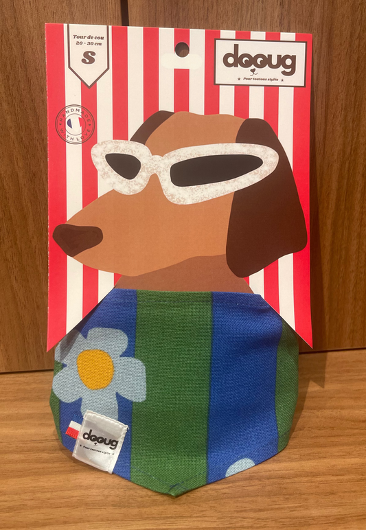 Bandana pour chien RAYÉ FLEURS