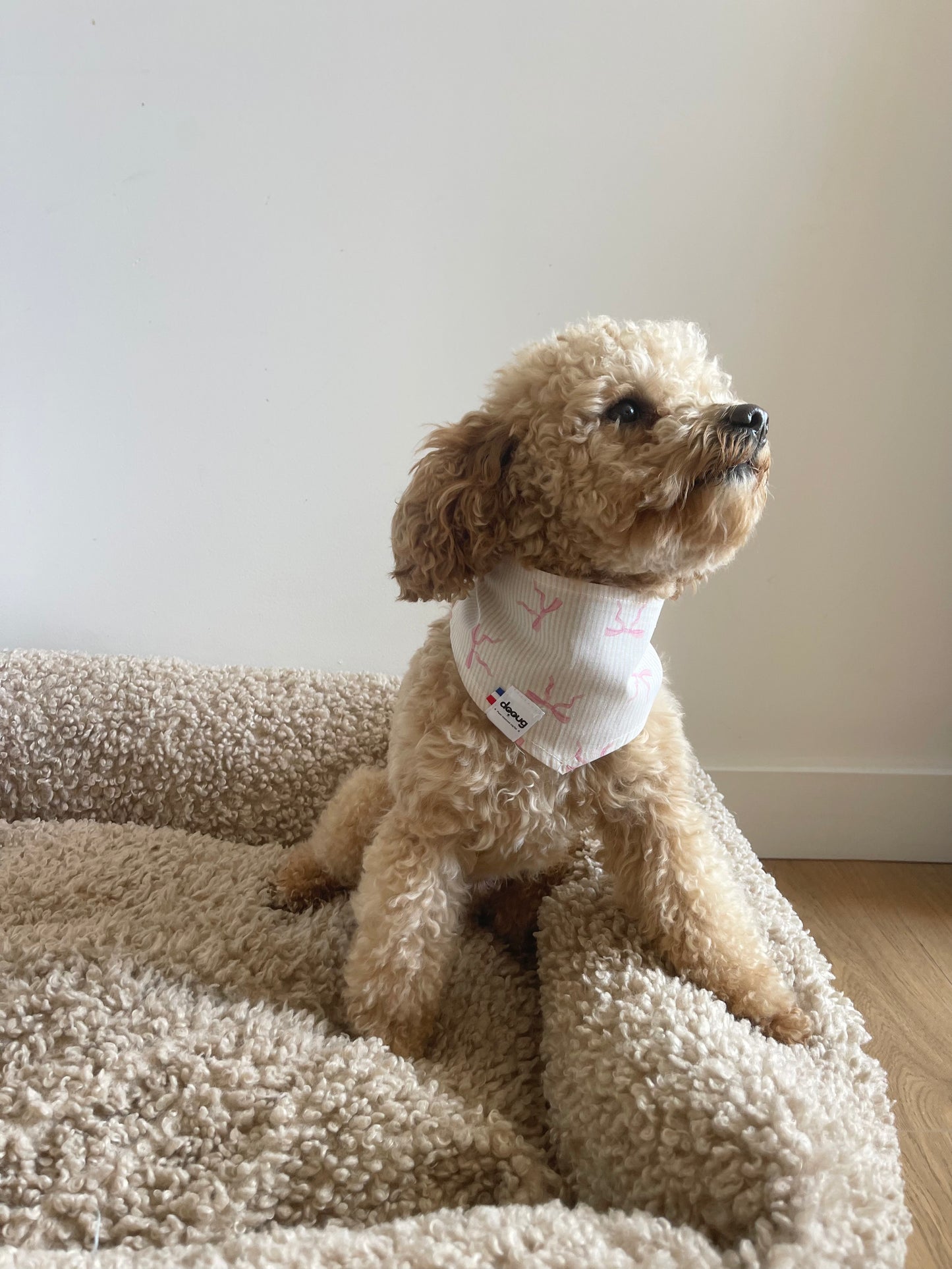 Bandana pour chien NOEUDS ROSES
