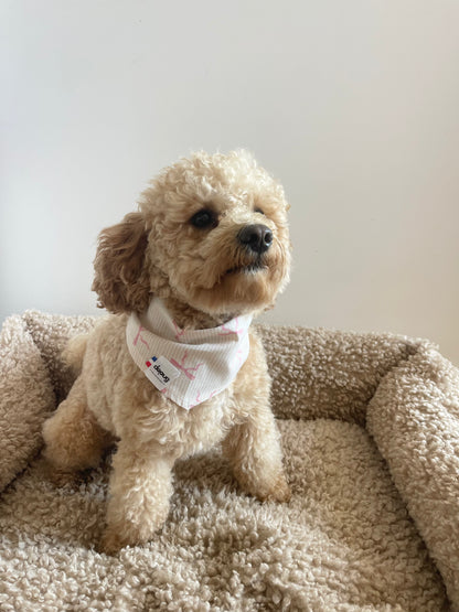 Bandana pour chien NOEUDS ROSES