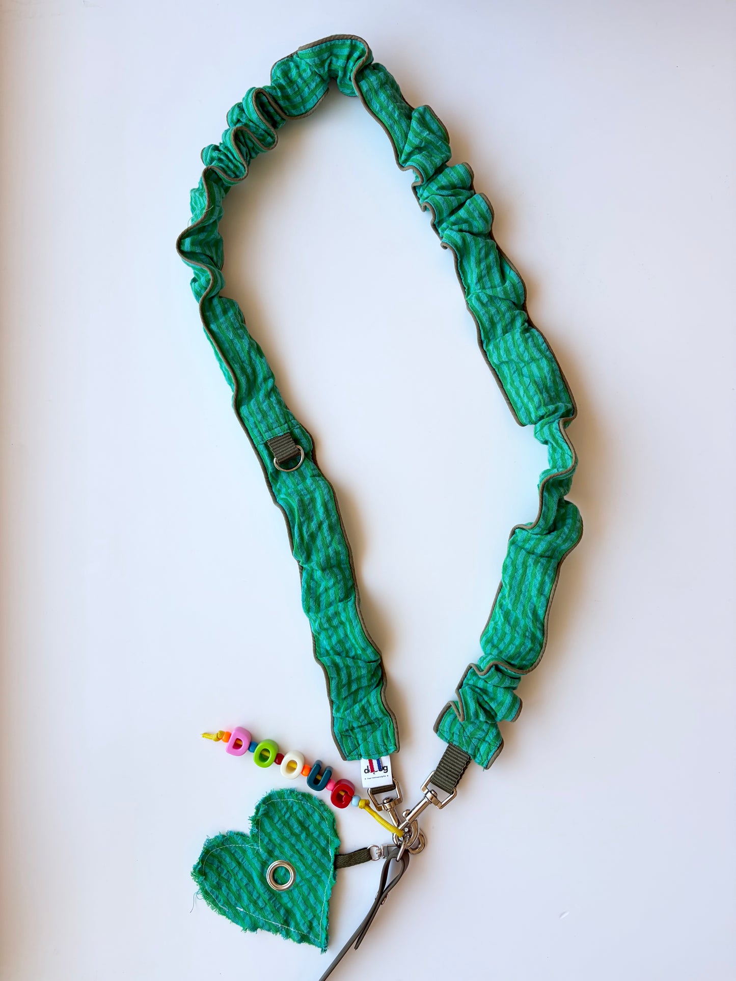 LAISSE RAYÉ TURQUOISE ET VERT