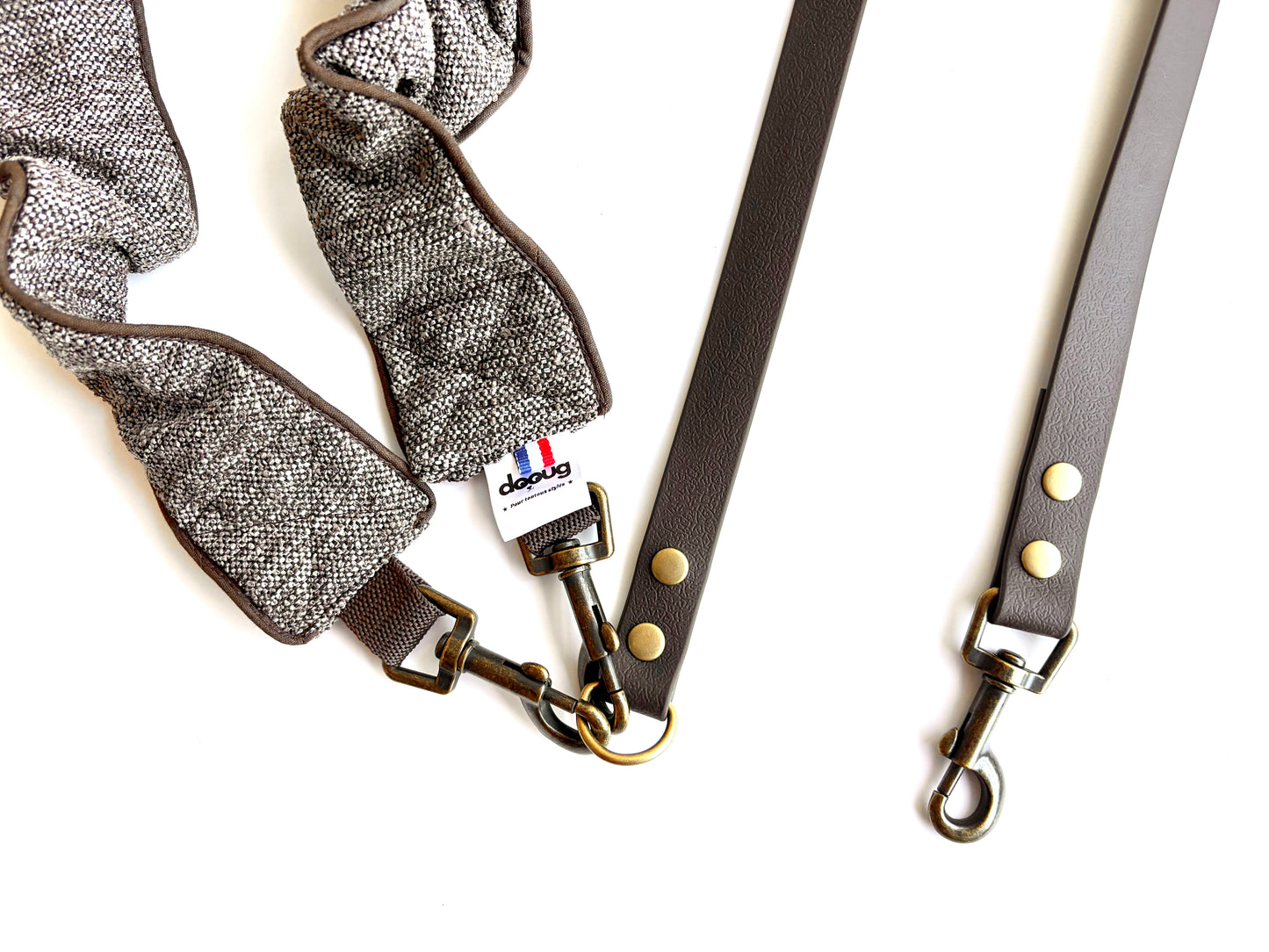 LAISSE MULTI-POSITIONS FROUFROUS CHINÉ MARRON