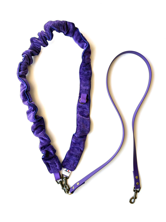 LAISSE MULTI-POSITIONS FROUFROUS VELOURS VIOLET